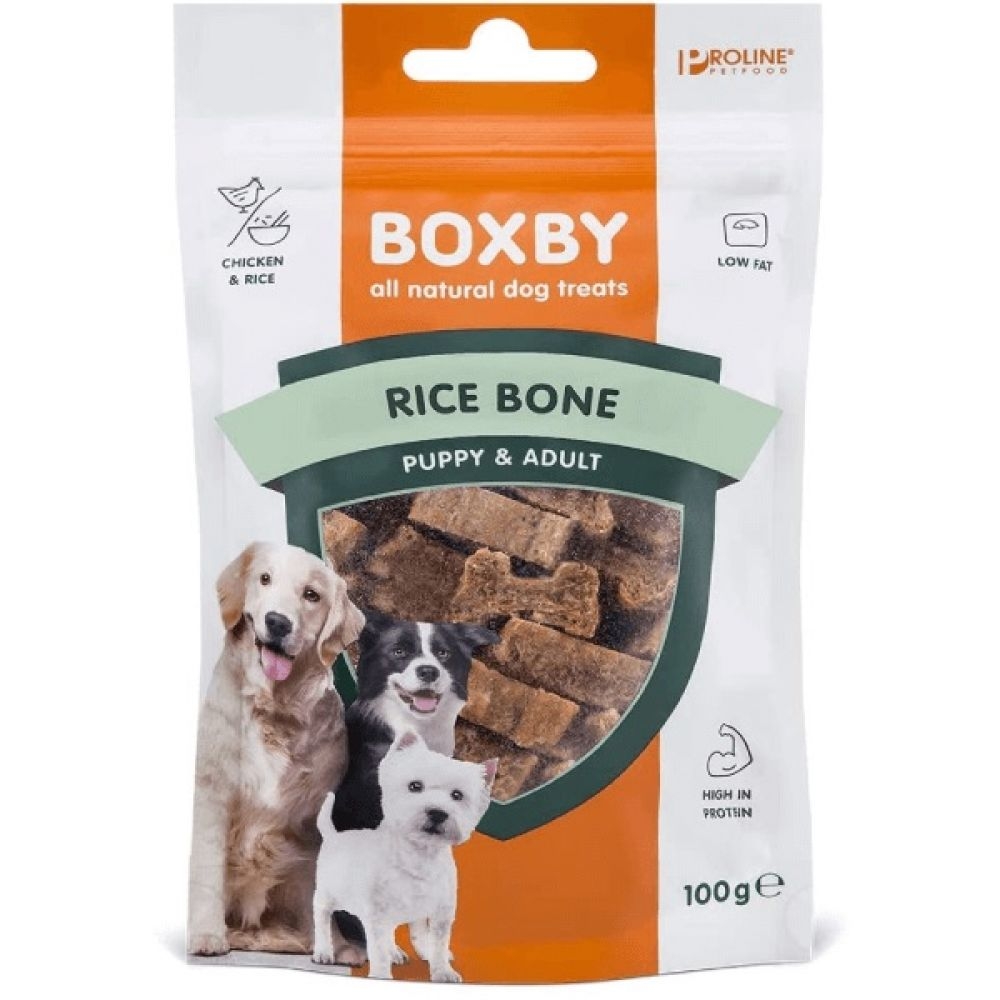 Proline Dog Boxby Rice Bone, 100 g petmart.ro