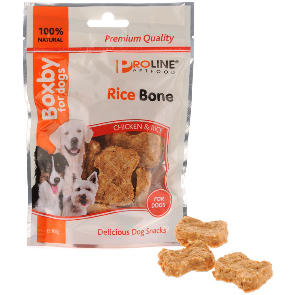Proline Dog Boxby Rice Bone 100g imagine