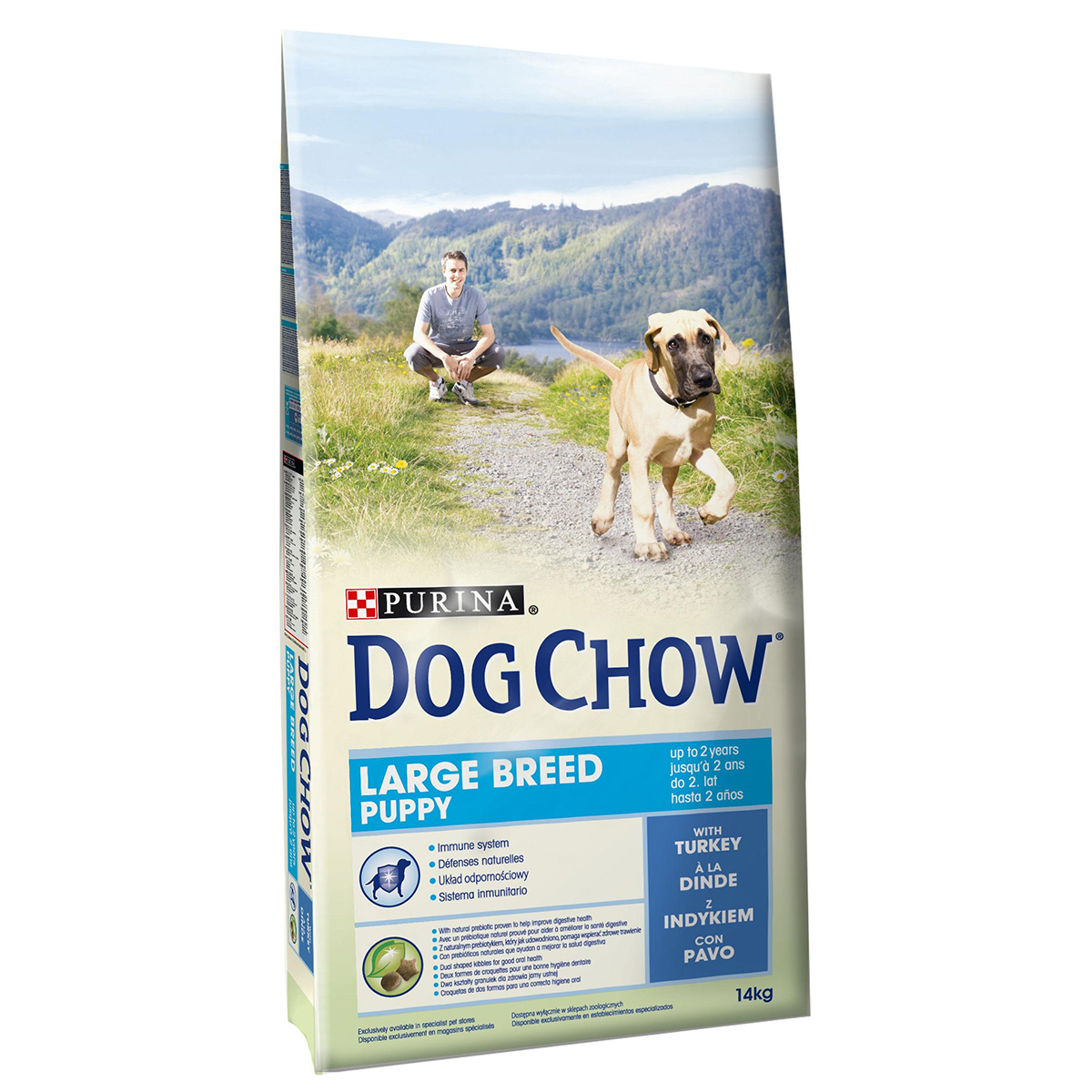 Dog chow puppy large breed turkey 14 kg