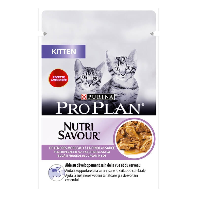 PRO PLAN Kitten NUTRISAVOUR Turkey in Gravy, 85 g petmart.ro