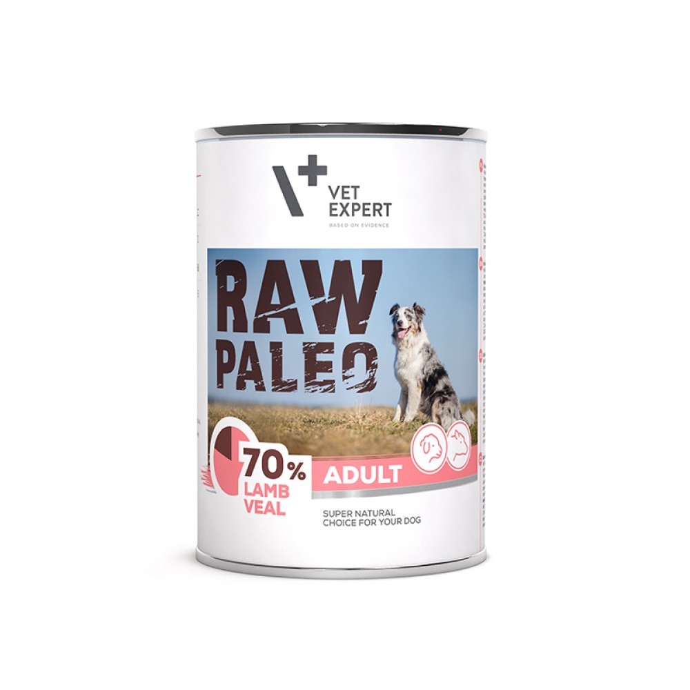 Raw Paleo Adult Dog DP, miel & vitel 400 g petmart.ro