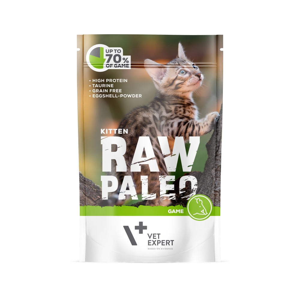 Hrana umeda, raw paleo, kitten, vanat, 100 g