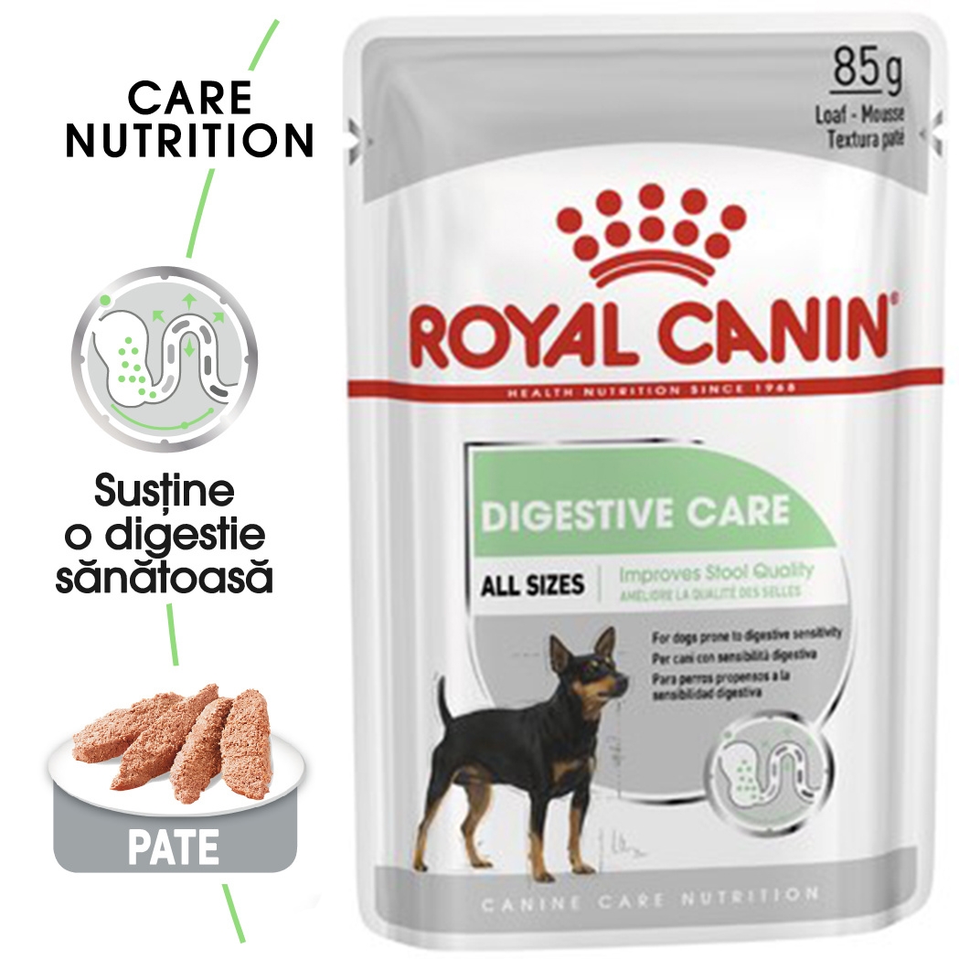 Royal Canin Digestive Care Adult hrana umeda caine, confort digestiv (pate), 85 g petmart.ro
