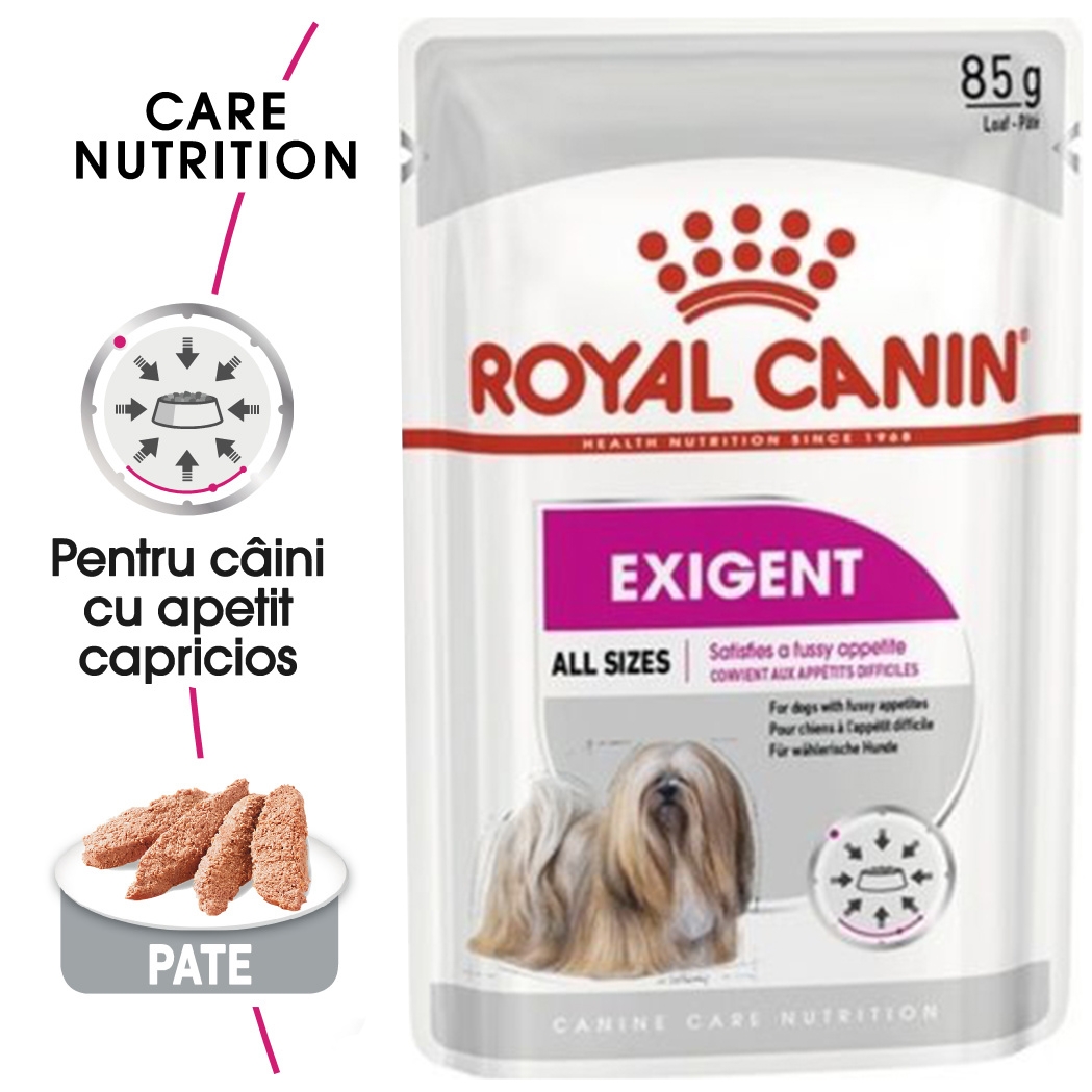 Royal Canin Exigent Adult hrana umeda caine, apetit capricios (pate), 85 g petmart.ro
