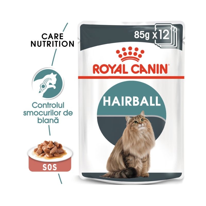 PROMO 3 + 1 Royal Canin Hairball Care Gravy, 4 plicuri x 85 g