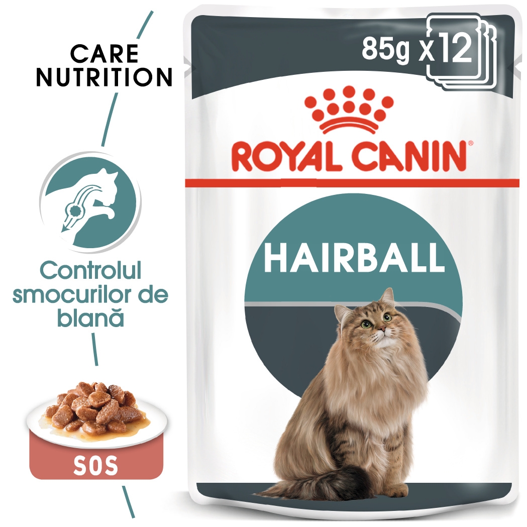Royal Canin Hairball Care Adult hrana umeda pisica, limitarea ghemurilor blanii (in sos), 12 x 85 g petmart