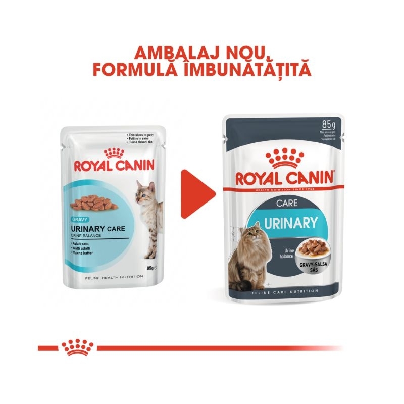 PROMO 3 + 1 Royal Canin Urinary Care In Gravy, 4 Plicuri x 85 g