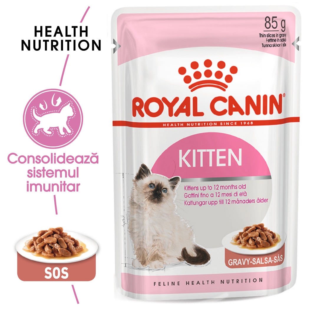 Royal Canin Kitten hrana umeda pisica (in sos), 85 g petmart.ro