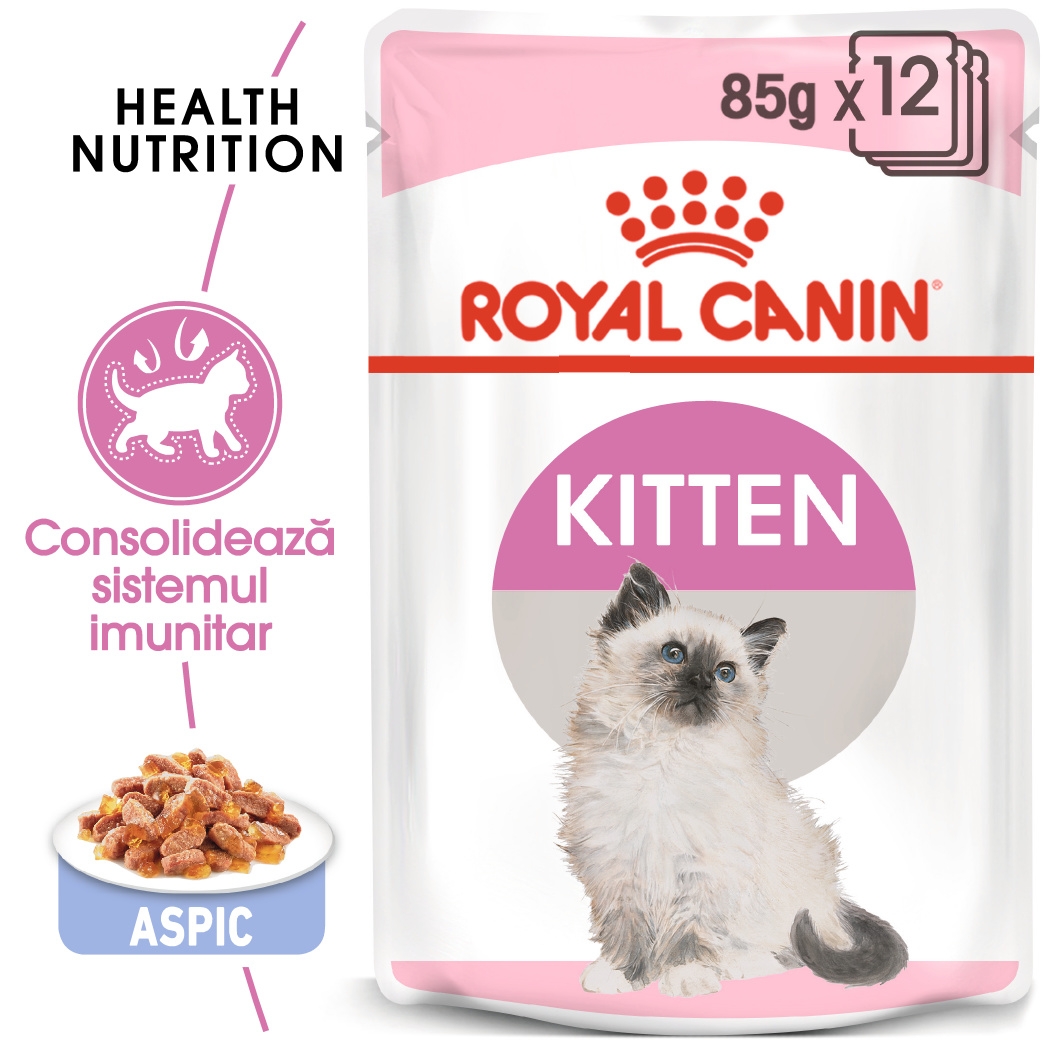 Royal Canin Kitten hrana umeda pisica (aspic), 12 x 85 g petmart.ro imagine 2022