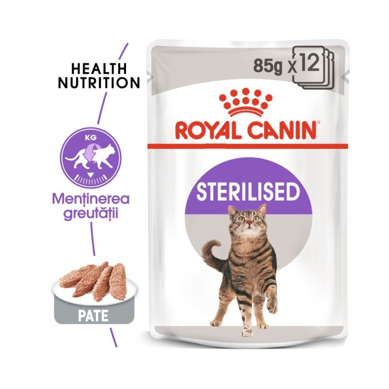 Royal canin sterilised loaf, 12 plicuri x 85 g