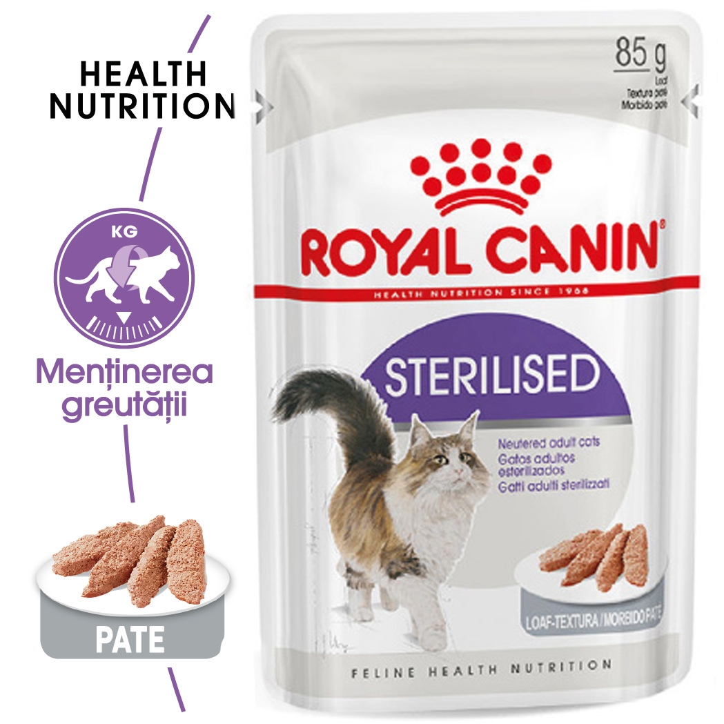 Royal Canin Sterilised Adult hrana umeda pisica sterilizata (pate), 85 g petmart