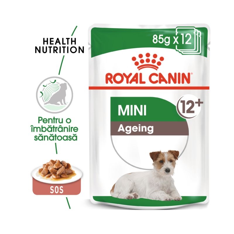 Royal Canin Mini Ageing 12+, 12 plicuri X 85 g imagine