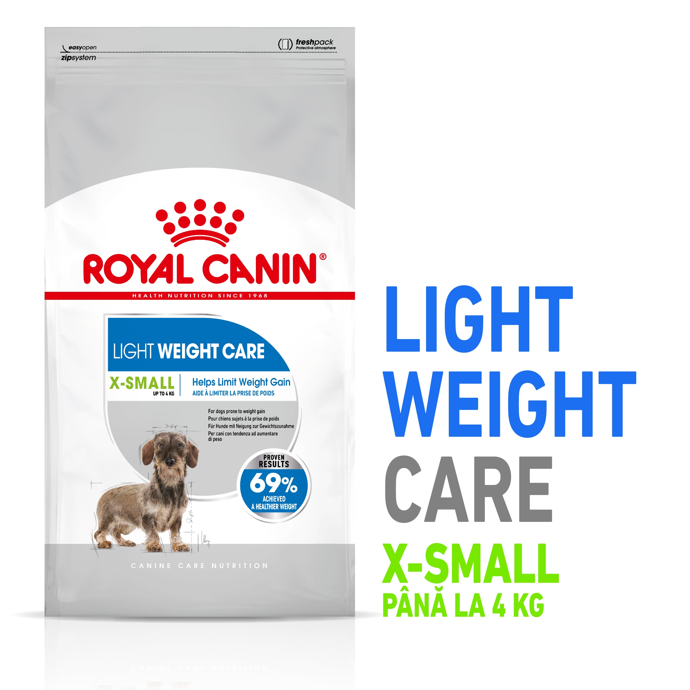 Royal Canin XSmall Light Weight Care Adult hrana uscata caine, limitarea greutatii, 1.5 kg petmart.ro