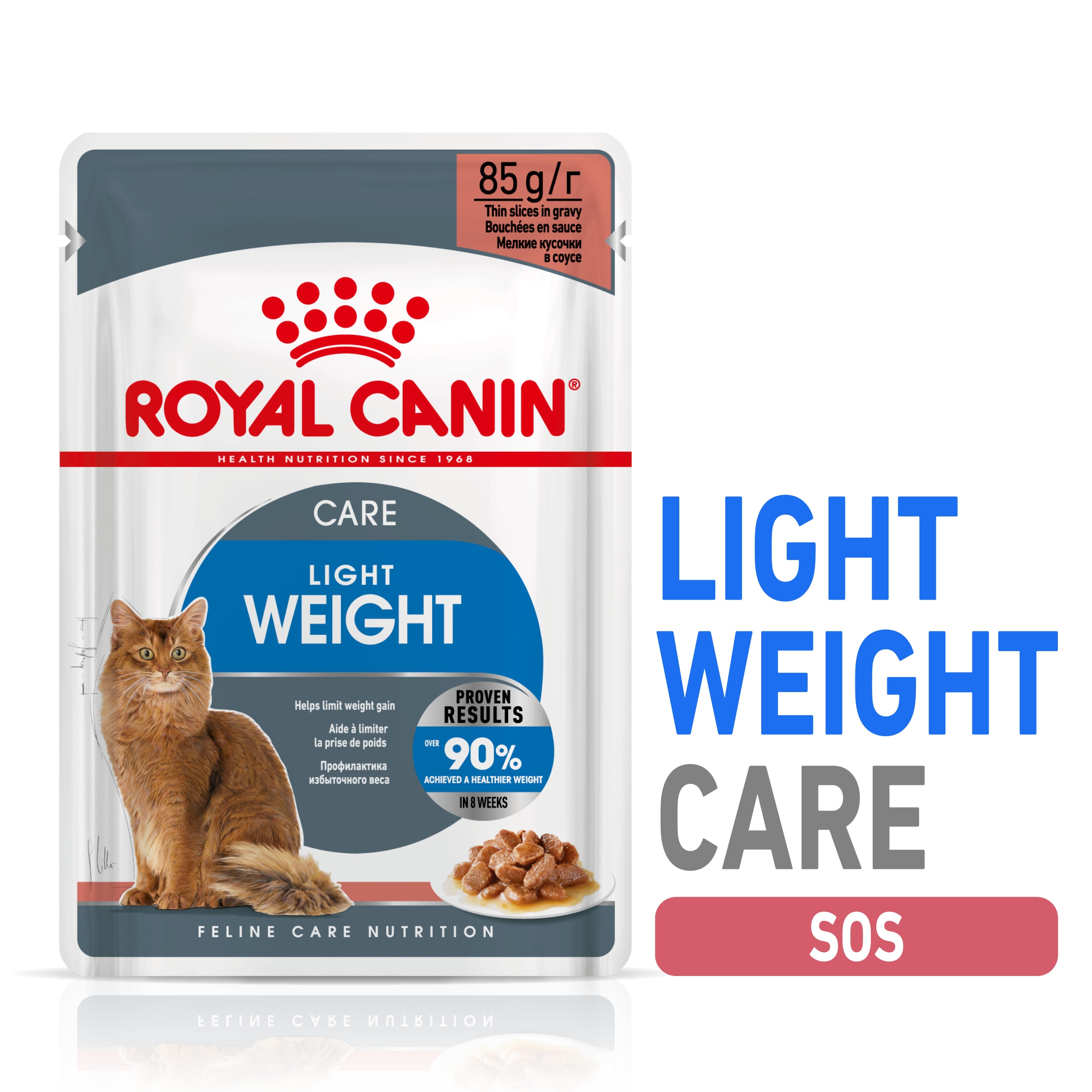 Royal Canin Light Weight Care Adult hrana umeda pisica, limitarea greutatii (in sos), 85 g petmart.ro