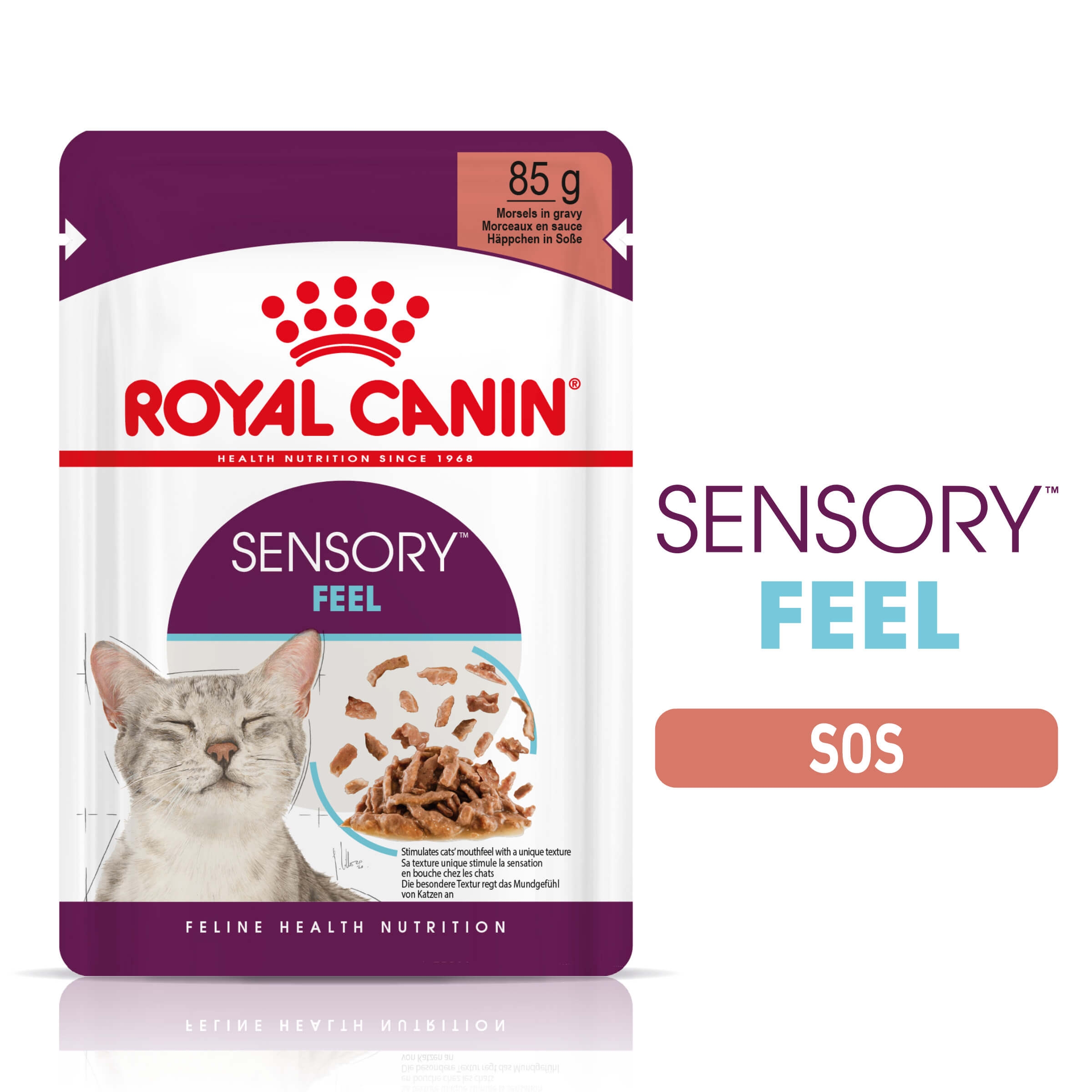 Royal Canin Sensory Feel, hrana umeda pisica (in sos), 12×85 g petmart.ro