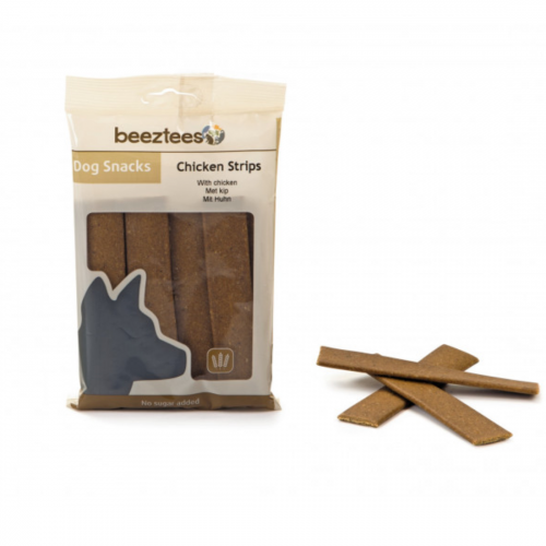Recompensa caini, Beeztees Snack Strips, cu pui, 150 g Beeztees