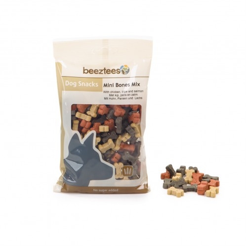 Recompensa caini, beeztees snack mini bones mix, 150 g