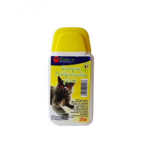 Sampon Antiparazitar Pisici Exo.250 ml Exotic-k