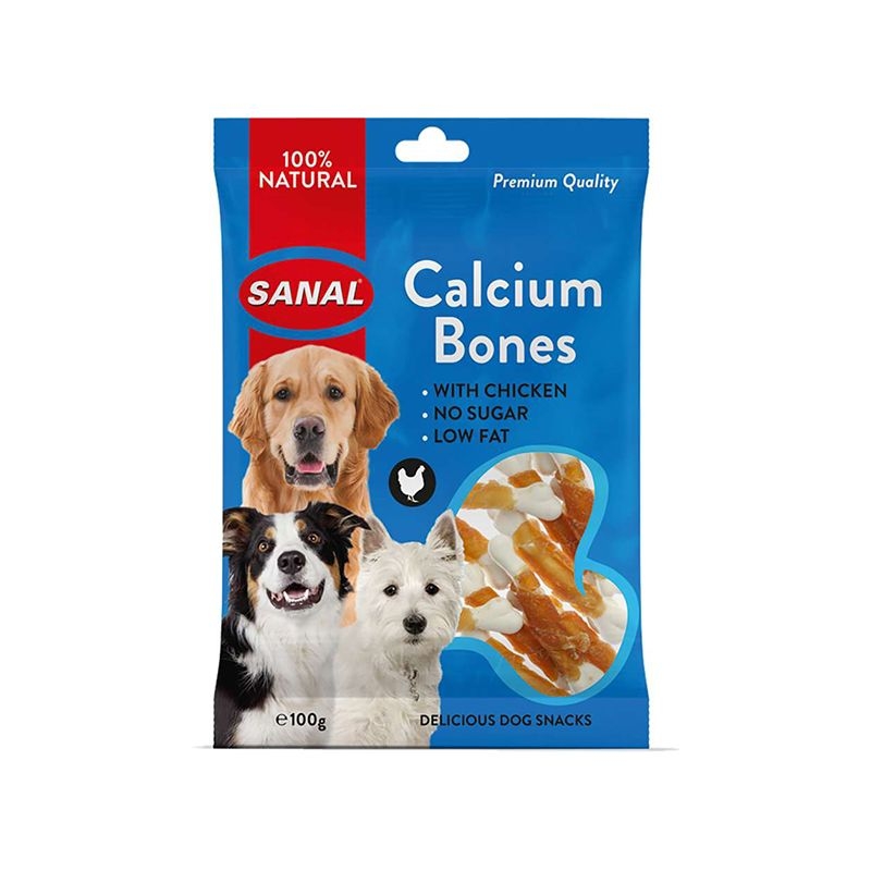 Sanal Dog Calcium Bones, 100 g petmart.ro