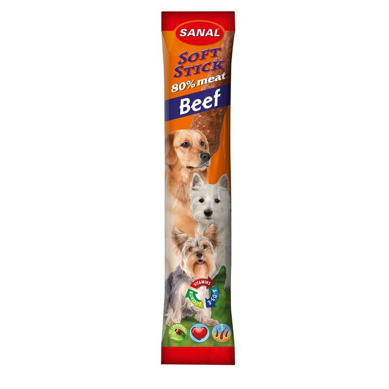 Sanal Dog Softstick Beef, 12 g petmart.ro
