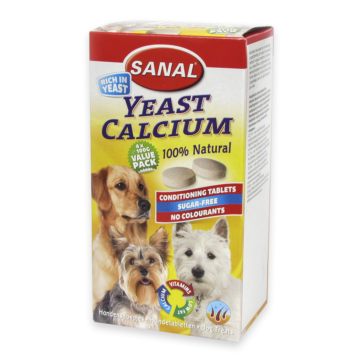 Sanal Dog Yeast Calcium 400 tablete petmart.ro