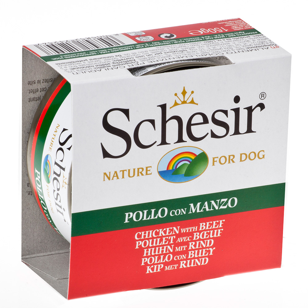 Schesir Dog, Pui/ Vita, Conserva 150 g petmart