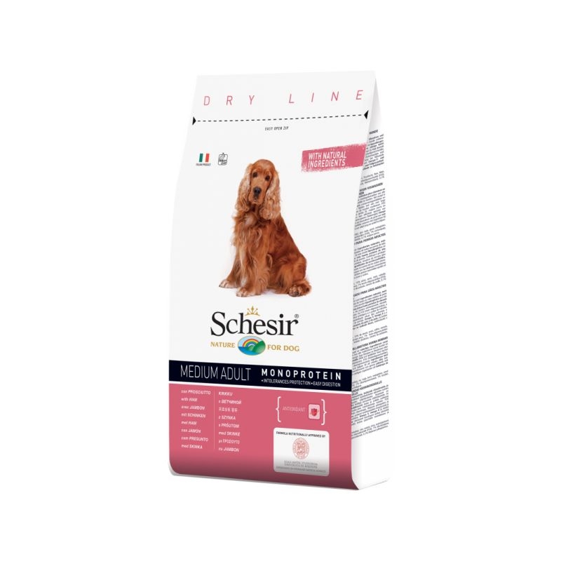Schesir Dog, Dry Medium Monoprotein Sunca, 12 kg petmart.ro