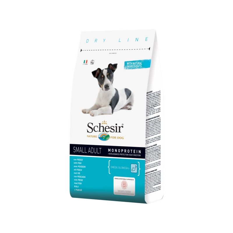 Schesir Dog, Dry Small Monoprotein Peste, 800 g petmart.ro