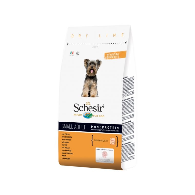 Schesir Dog, Dry Small Monoprotein Pui, 800 g petmart.ro