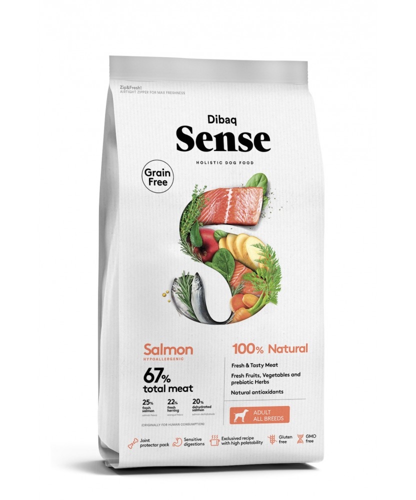 Dibaq Grain Free Sense Salmon, Adult, 12kg imagine