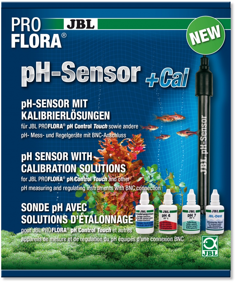 Senzor pH cu solutii calibrare JBL ProFlora pH-Sensor+Cal JBL