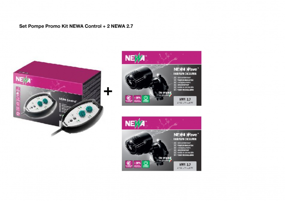 Set pompe Promo kit Newa Control + 2 Newa Wave 2.7 petmart
