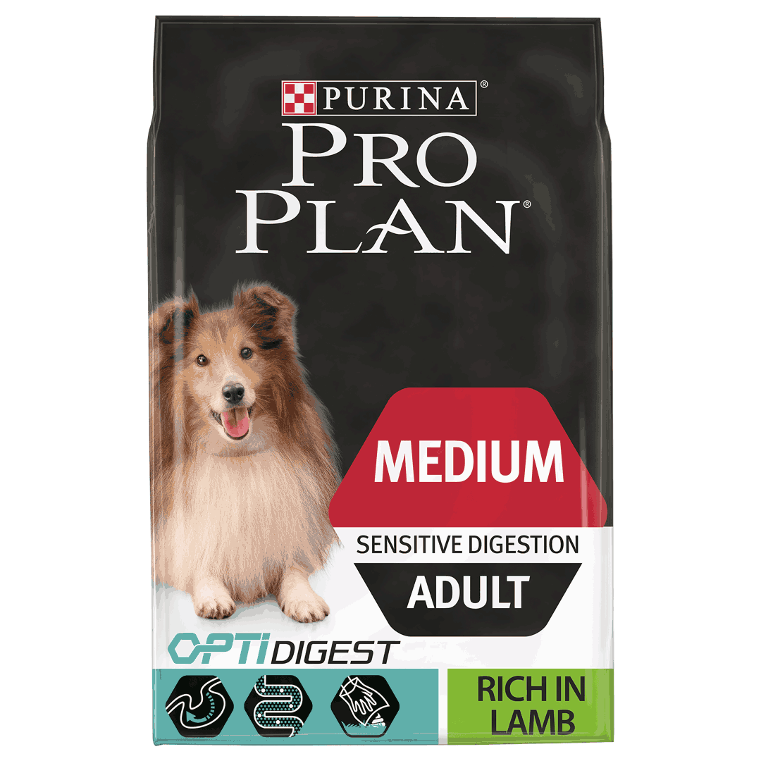 PRO PLAN Dog, Medium Sensitive Digestion Lamb, 14 kg petmart.ro