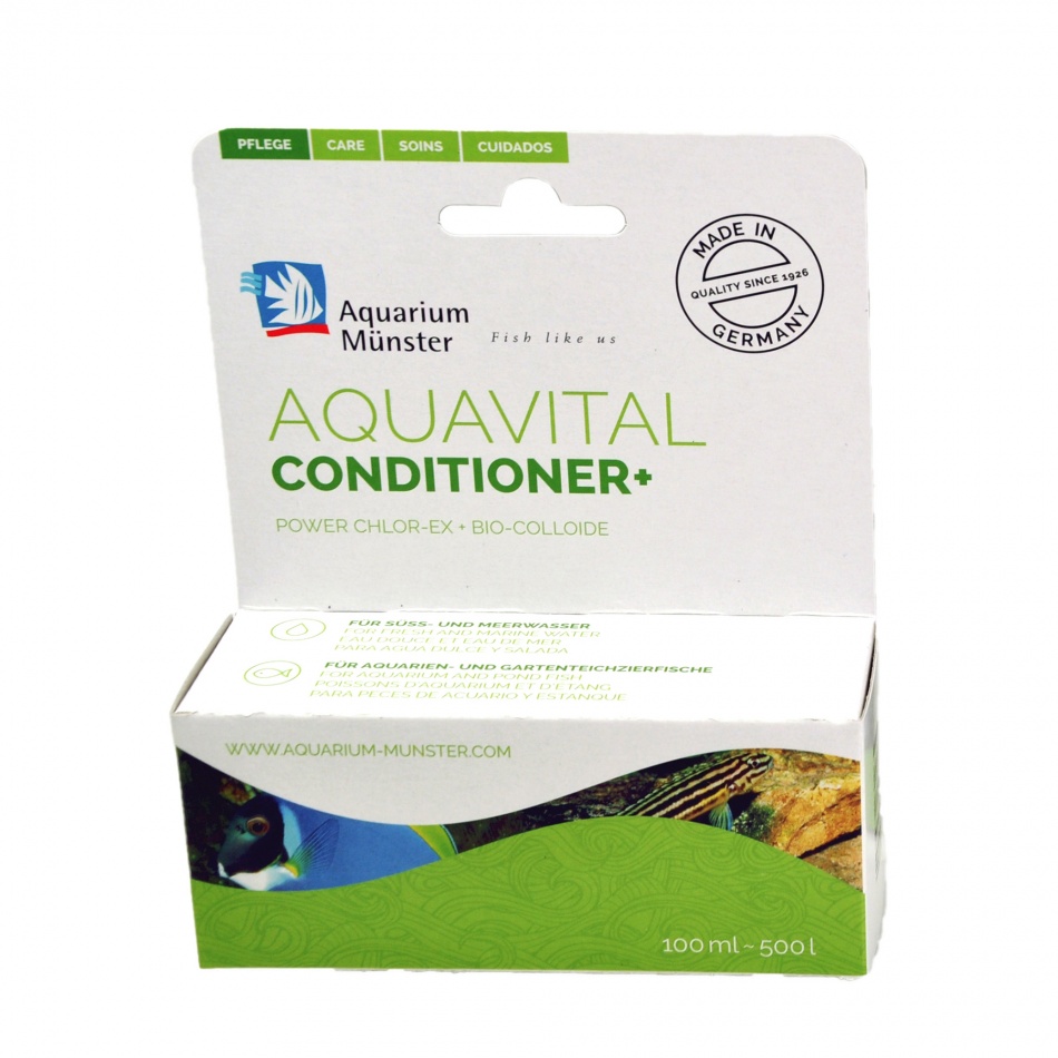 Solutie tratare apa Aquarium Munster Aquavital Conditioner + 100 ml pentru 500 l Aquarium Munster