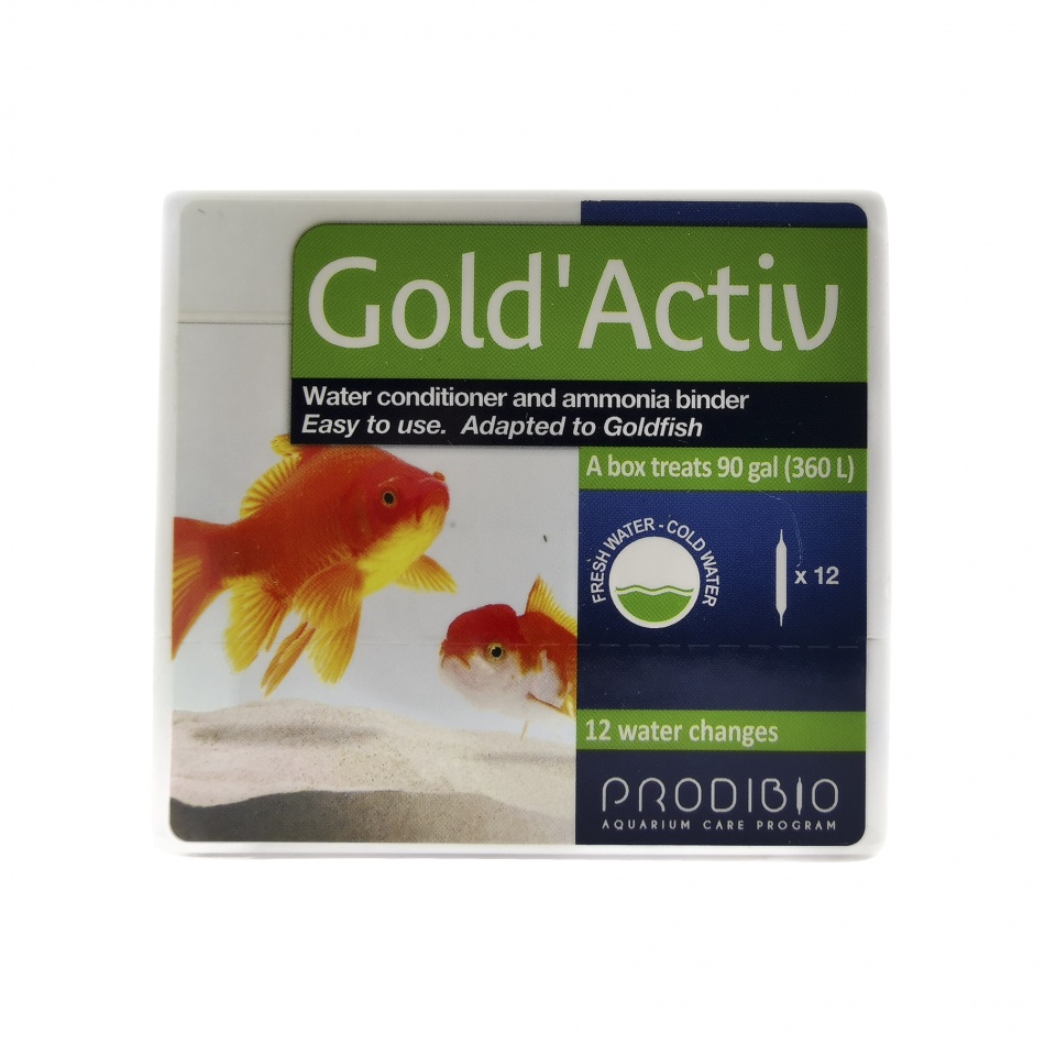 Solutie tratare apa Prodibio Gold Activ 12 fiole petmart.ro