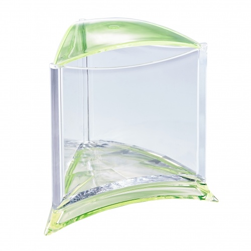 ISTA – Acvariu acrilic betta, triunghiular, verde, 1L – Stylish Display Case Green petmart