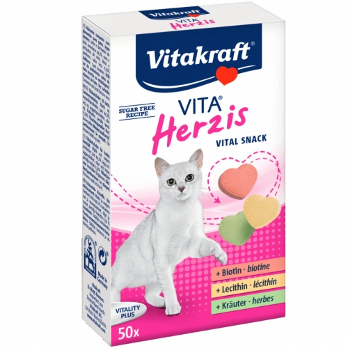 Supliment pentru pisici, Vitakraft Vita Herzis, 50 tbl, 30 g petmart.ro imagine 2022
