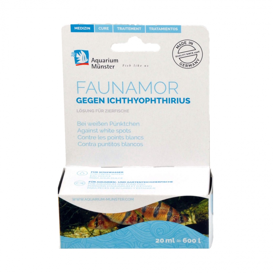 Tratament Aquarium Munster FAUNAMOR 20 ml pentru 600 l, Fresh petmart