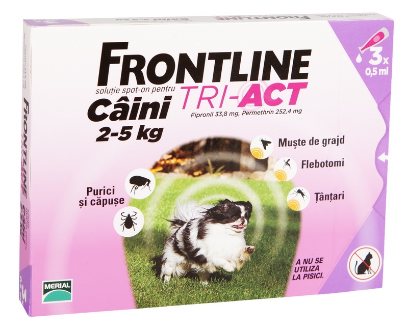 Frontline tri-act 2-5 kg 3 pipete