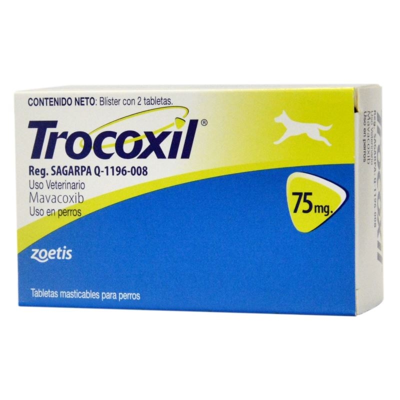 Trocoxil 75 mg, 2 tablete masticabile imagine