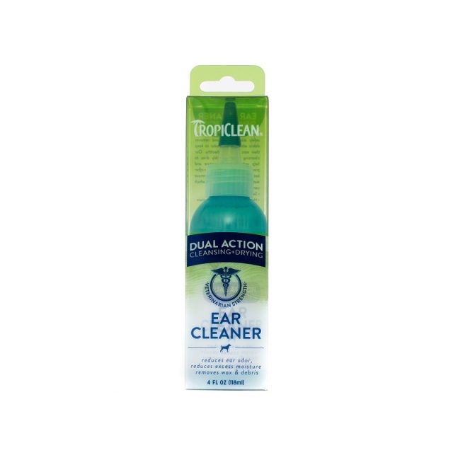 Solutie pentru curatarea urechilor, Tropiclean Dual Action, 118ml petmart.ro