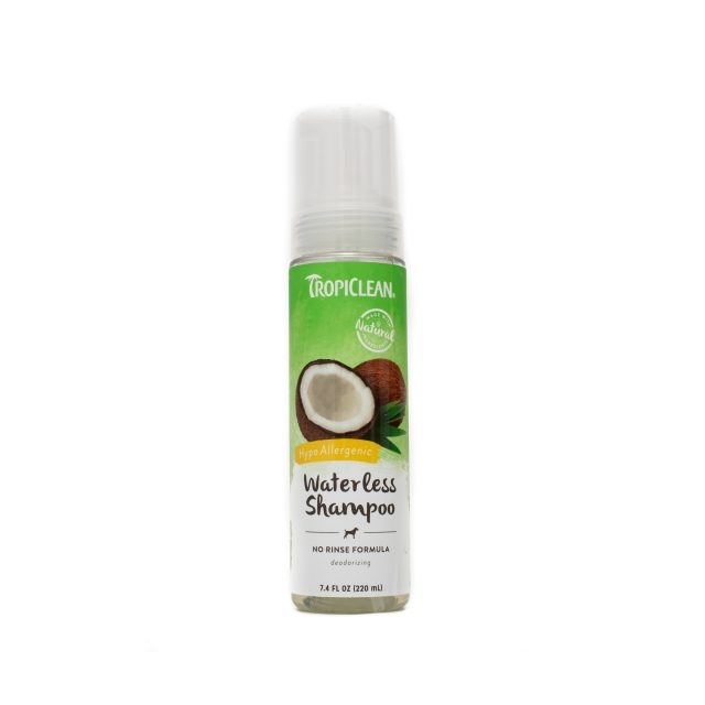 Sampon uscat hipoalergenic pentru caini si pisici, tropiclean, 220ml