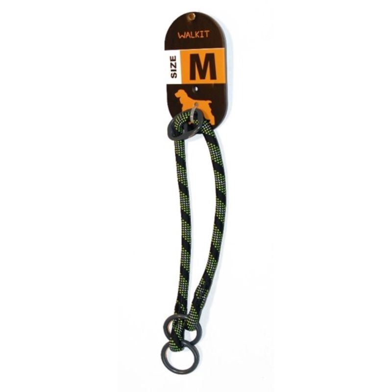 Walkit Special Round Rope Zgarda caine verde/negru (M) 0.8 x 35 – 40 cm petmart