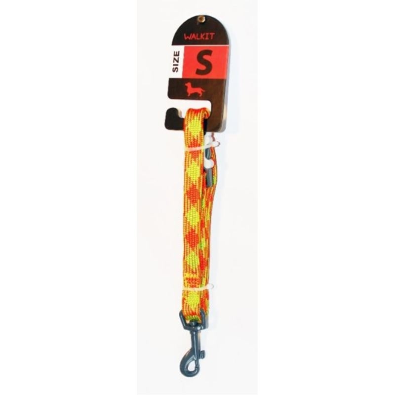 Walkit Special Tubular Multicolor Lesa caine portocaliu/galben (S) 1.6 x 150 cm petmart.ro