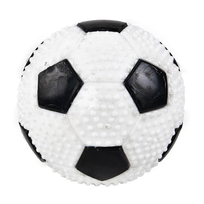 Jucarie minge din cauciuc termoplastic, Mon Petit Ami, 9 cm, Alb/ Negru imagine