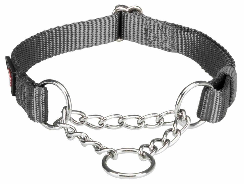 Zgarda chinga cu lant strangulanta 35-50cm/ 20mm gri 202816