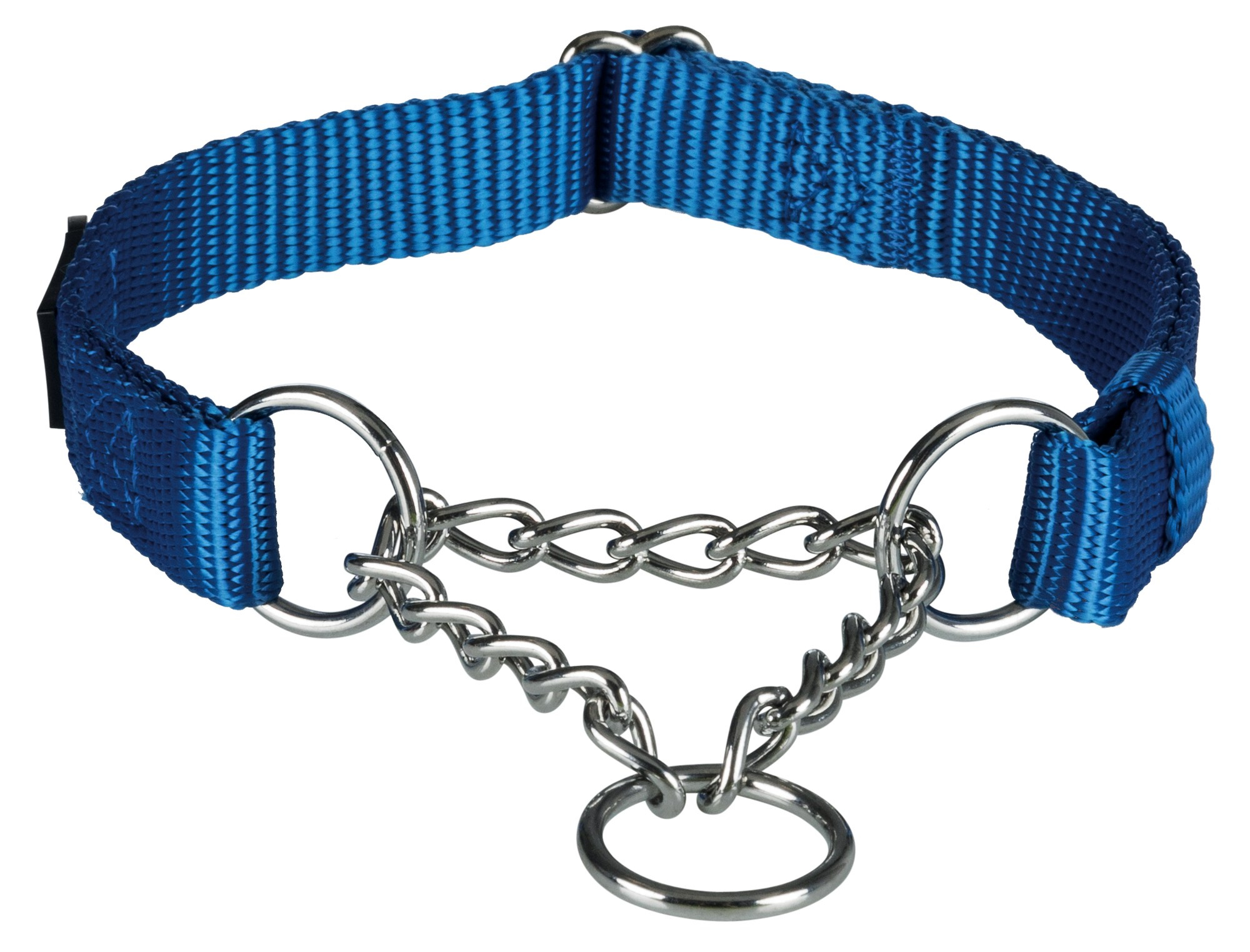 Zgarda chinga cu lant strangulanta 45-70 cm/25 mm albastru 20292